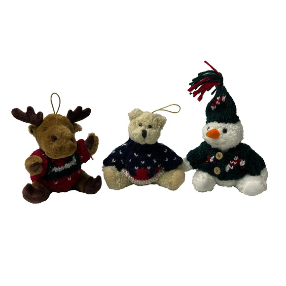 Lot of 3 Hugfun Int’l Christmas Teddy Bears 5.6" Holiday Plush Stuffed Animals - Picture 1 of 14